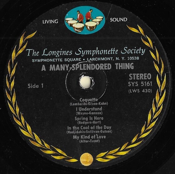 Cole, Nat King / A Many-Splendored Thing | Longines SYS-5161 | Stereo | 1965
