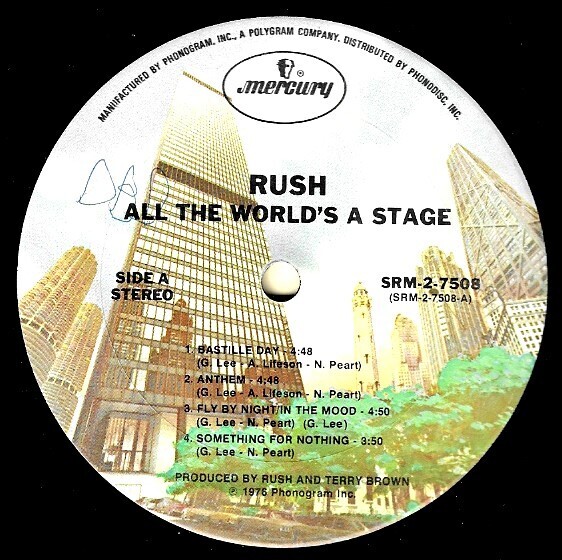 Rush / All the World's a Stage | Mercury SRM-2-7508 | September 1976