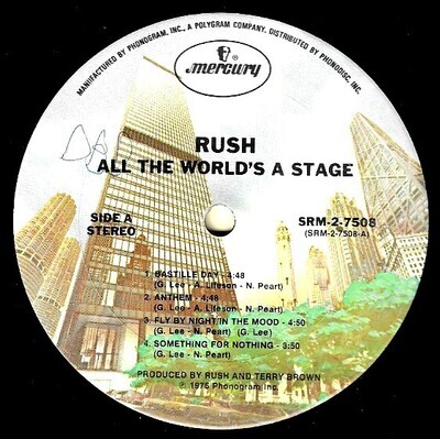 Rush / All the World's a Stage | Mercury SRM-2-7508 | September 1976