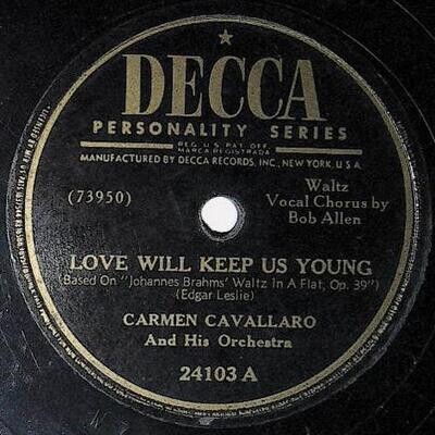 Cavallaro, Carmen / Love Will Keep Us Young | Decca 24103 | August 1947