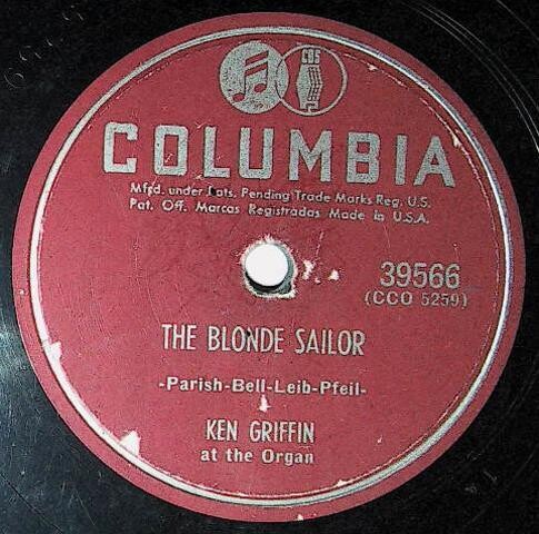 Griffin, Ken / The Blonde Sailor | Columbia 39566 | May 1951