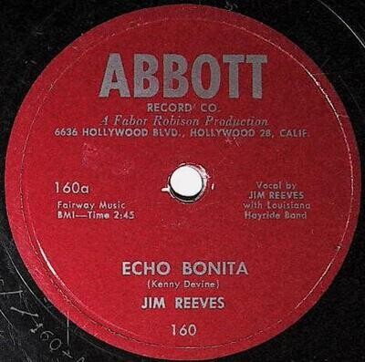 Reeves, Jim / Echo Bonita | Abbott 160 | March 1954