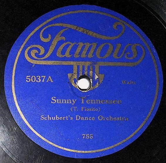 Schubert's Dance Orchestra / Sunny Tennessee | Famous 5037 | Waltz