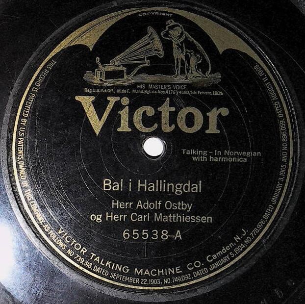 Ostby, Adolf / Bal i Hallingdal | Victor 65538 | Norwegian | 1914