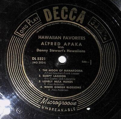 Apaka, Alfred / Hawaiian Favorites | Decca DL-5321 | Danny Stewart | 1951