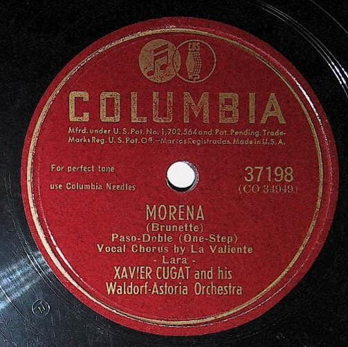 Cugat, Xavier / Morena (Brunette) | Columbia 37198 | 1945