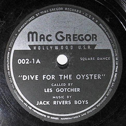 Gotcher, Les / Dive For the Oyster | MacGregor 002-1 | Jack Rivers Boys