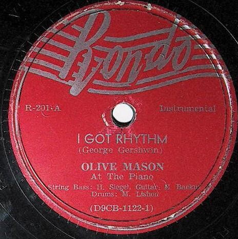 Mason, Olive / I Got Rhythm | Rondo R-201 | Piano | 1950