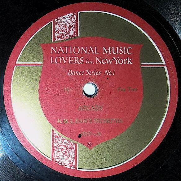National Music Lovers Dance Orchestra / Arcady | National Music Lovers 1057 | 1923