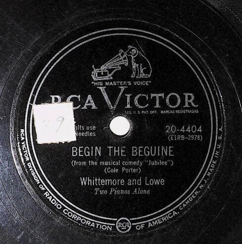 Whittemore and Lowe / Begin the Beguine | RCA Victor 20-4404 | Piano | 1951
