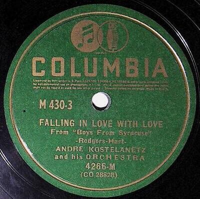 Kostelanetz, Andre / Falling in Love with Love | Columbia Masterworks 4266-M | 1941