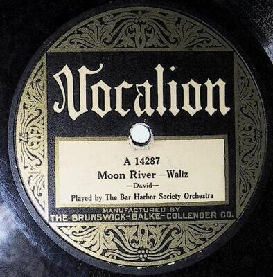 Bar Harbor Society Orchestra / Moon River | Vocalion 14287 | February 1922