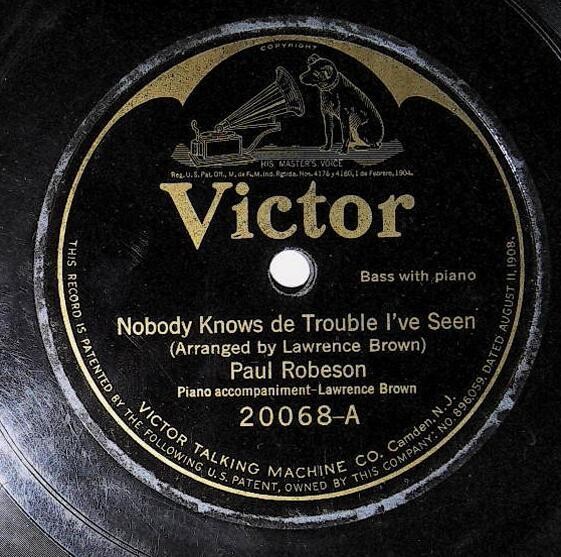 Robeson, Paul / Nobody Knows de Trouble I've Seen | Victor 20068 | July 1926