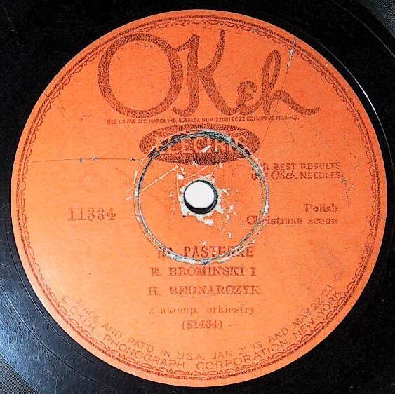 Brominski, Eugene / Na Pasterke | Okeh 11334 | with Helena Bednarczyk | 1928