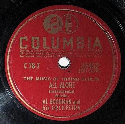 Goodman, Al / All Alone | Columbia 36452 | December 1941