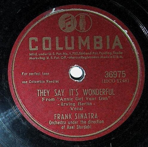 Sinatra, Frank / They Say It's Wonderful | Columbia 36975 | April 1946