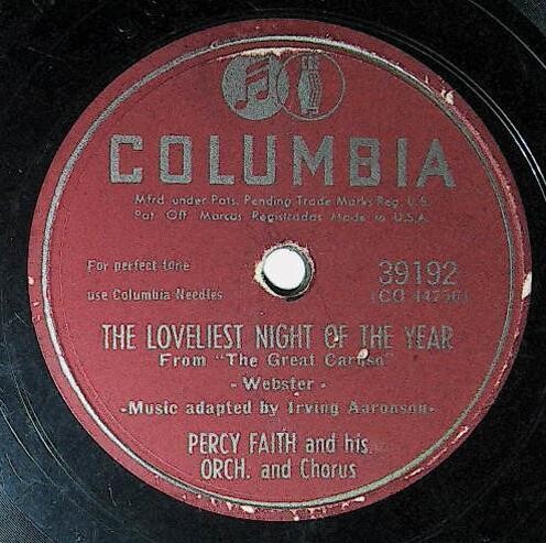 Faith, Percy / The Loveliest Night of the Year | Columbia 39192 | February 1951