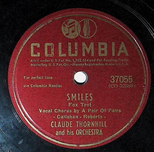 Thornhill, Claude / Smiles | Columbia 37055 | July 1946