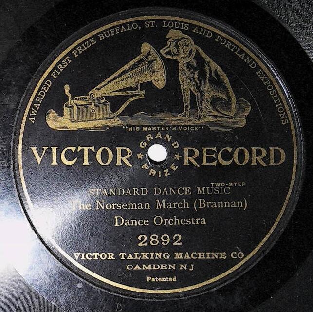 Dance Orchestra / The Norsemen March | Victor 2892 | One-Sided | 1904