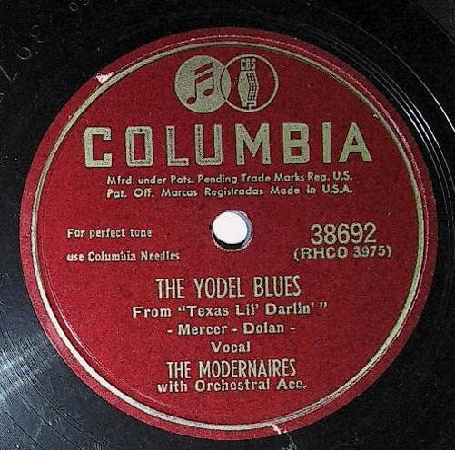 Modernaires, The / The Yodel Blues | Columbia 38692 | February 1950