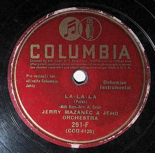 Mazanec, Jerry / La-La-La | Columbia 291-F | Bohemian | 1948