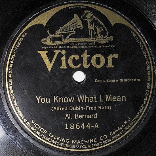 Bernard, Al / You Know What I Mean | Victor 18644 | February 1920