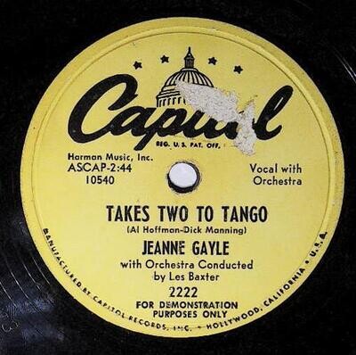 Gayle, Jeanne / Takes Two to Tango | MGM 2222 | Promo | 1952