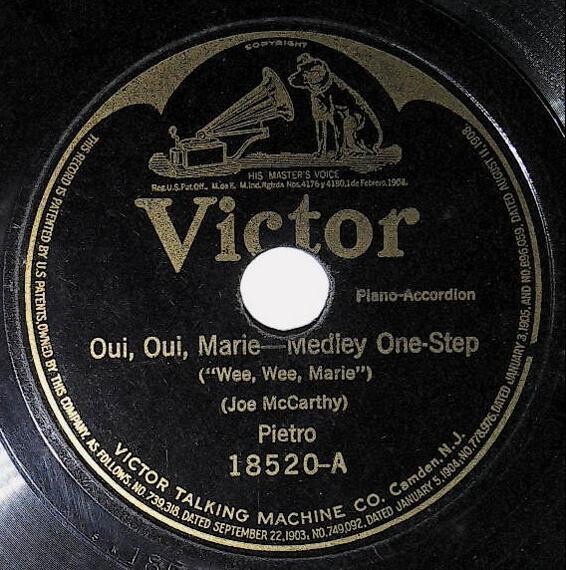 Pietro / Oui, Oui, Marie | Victor 18520 | March 1919