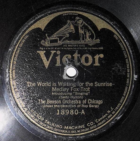 Benson Orchestra of Chicago / The World is Waiting for the Sunrise | Victor 18980 | 1922