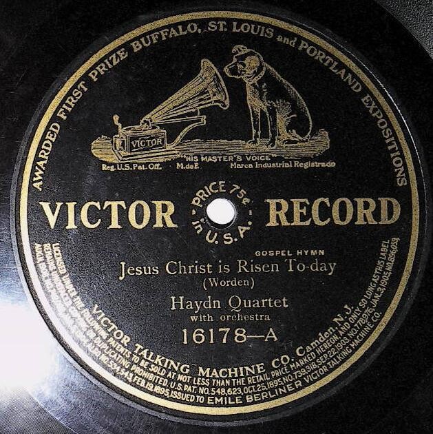 Haydn Quartet / Jesus Christ is Risen To-Day | Victor 16178 | February 1909