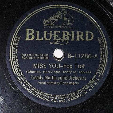 Martin, Freddy / Miss You | Bluebird B-11286 | September 1941