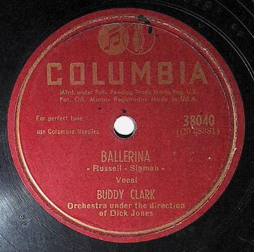 Clark, Buddy / Ballerina | Columbia 38040 | December 1947