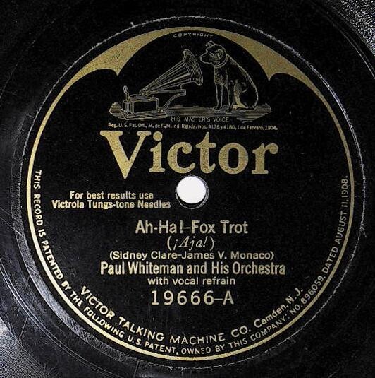 Whiteman, Paul / Ah-Ha! | Victor 19666 | Just a Little Drink | 1925