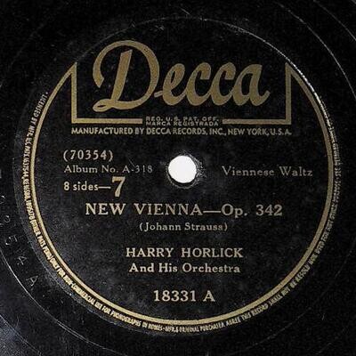 Horlick, Harry / New Vienna - Op. 342 | Decca 18331 | Waltz | 1942