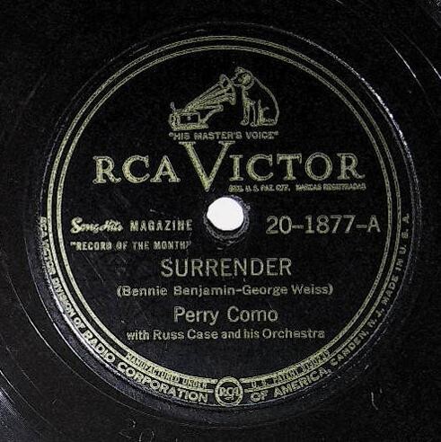 Como, Perry / Surrender | RCA Victor 20-1877 | June 1946
