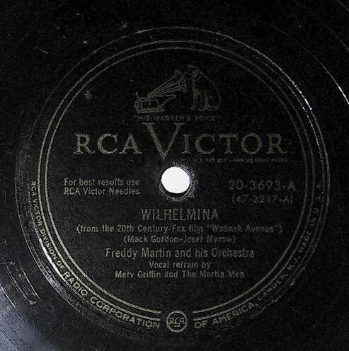 Martin, Freddy / Wilhelmina | RCA Victor 20-3693 | February 1950