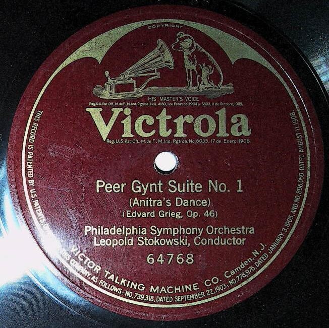 Stokowski, Leopold / Peer Gynt Suite No. 1 | Victrola 64768 | One-Sided | 1917