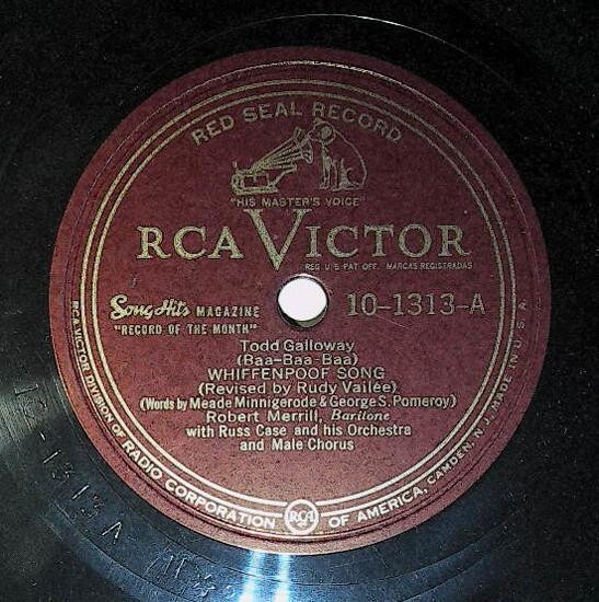 Merrill, Robert / Whiffenpoof Song | RCA Victor 10-1313 | Red Seal | 1947