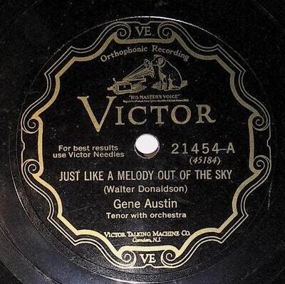 Austin, Gene / Just Like a Melody Out of the Sky | Victor 21454 | July 1928