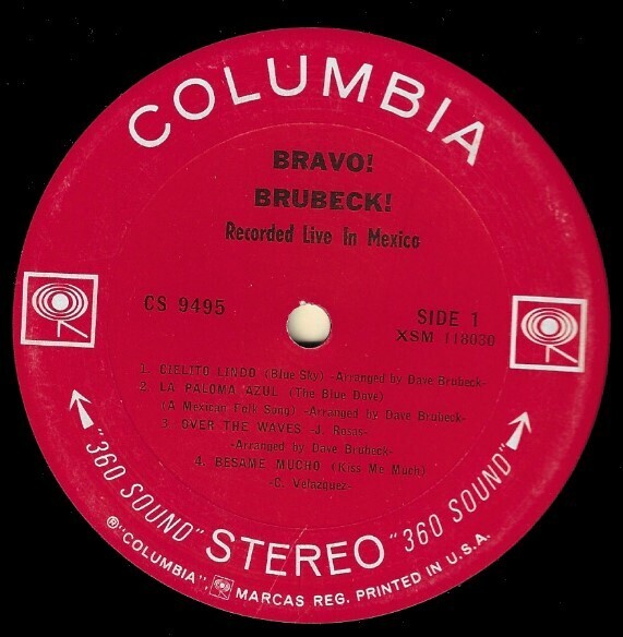 Brubeck, Dave / Bravo! Brubeck! | Columbia CS-9495 | Stereo | 1967