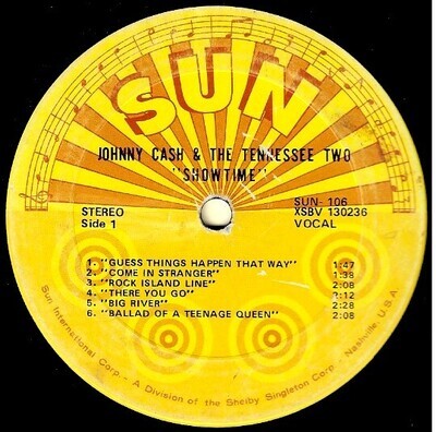 Cash, Johnny / Showtime | Sun SUN-106 | with The Tennessee Two | 1969