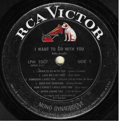 Arnold, Eddy / I Want to Go with You | RCA Victor LPM-3507 | February 1966