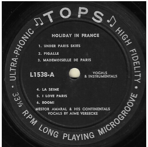 Amaral, Nestor / Holiday in France | Tops L-1538 | Mono | 1957