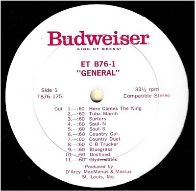 Budweiser / General | Budweiser ET B76-1 | Promo | 1976