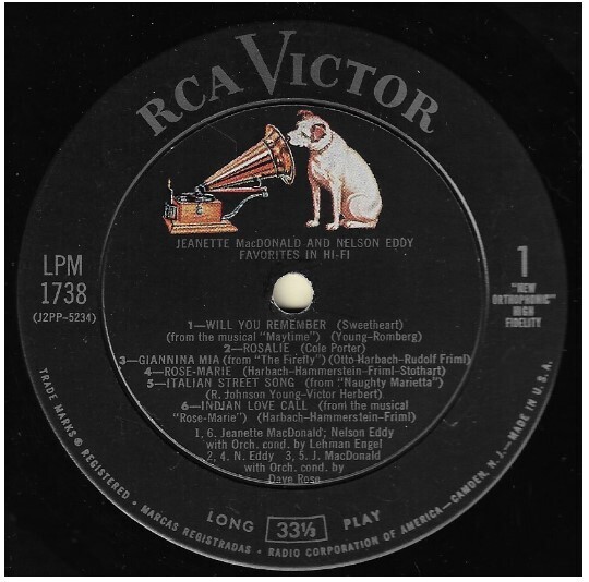 MacDonald, Jeanette (+ Nelson Eddy) / Favorites In Hi-Fi | RCA Victor LPM-1738 | Mono | 1959