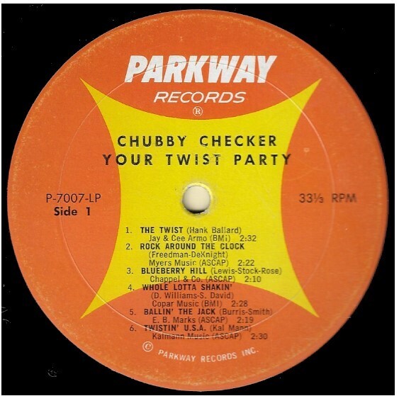 Checker, Chubby / Your Twist Party | Parkway P-7007 | November 1961