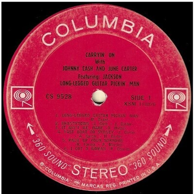 Cash, Johnny (+ June Carter) / Carryin&#39; On | Columbia CS-9528 | August 1967
