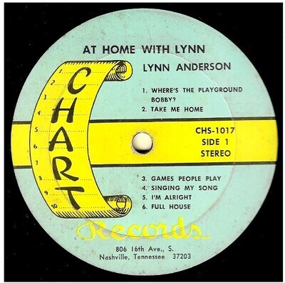 Anderson, Lynn / At Home With Lynn | Chart CHS-1017 | July 1969