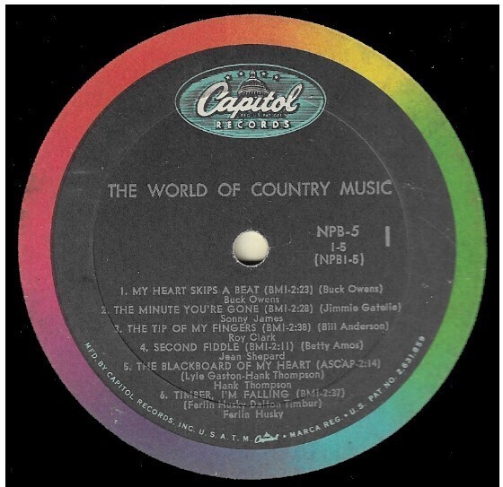 Various Artists / The World of Country Music | Capitol NPB-5 | Record 1 | 1965