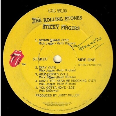 Rolling Stones, The / Sticky Fingers | Rolling Stones COC-59100 | April 1971